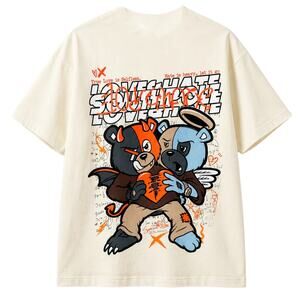 Southpole Men's T-Shirt Spoiled Rotten Premium Tee in Cream